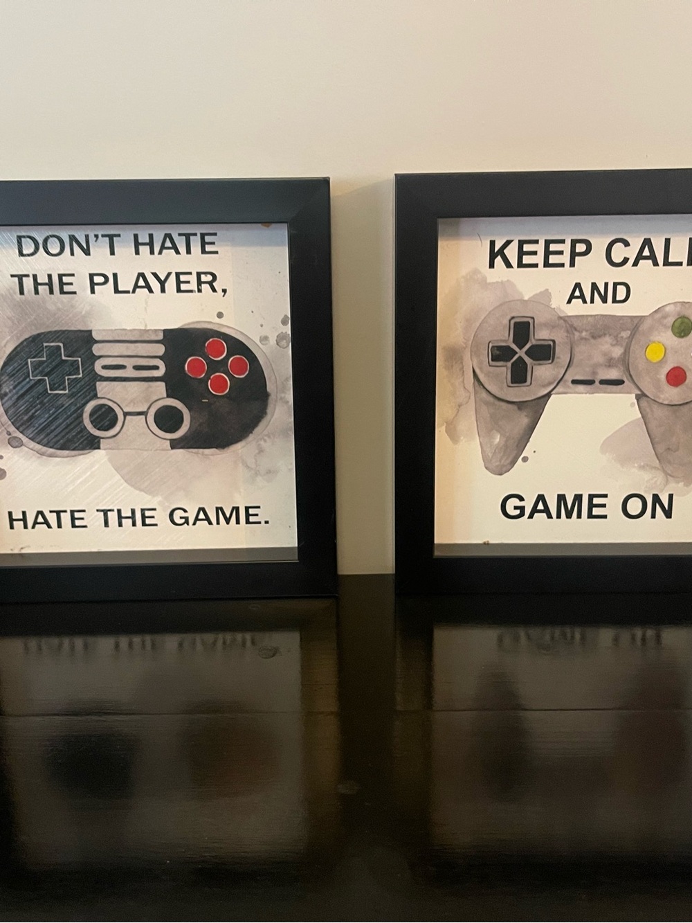 Hobby Lobby Framed Retro Controller Prints 9.5”x9.5”